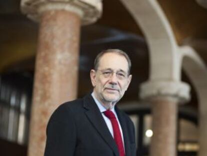 Javier Solana, en el hotel Casa Fuster de Barcelona.