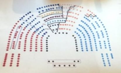 La nueva distribución de escaños aprobada por la Mesa del Congreso.