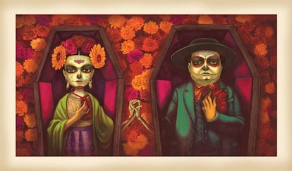 Frida Kahlo y Diego Rivera vistos por Lacombe