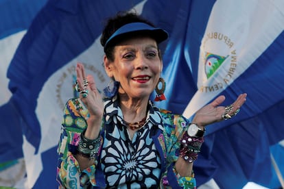 Rosario Murillo durante una marcha en Nicaragua, el 5 de septiembre de 2018.