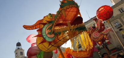 La comunidad china de Madrid celebra la llegada del año nuevo chino, el año del conejo, en 2011.