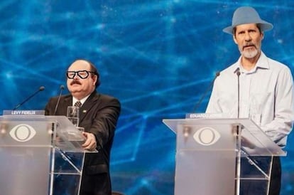 Já no debate do SBT, a comparação mais recorrente dos internautas foi com o seriado 'Chaves', em que Levy Fidelix desempenhou o papel de Seu Barriga e Eduardo Jorge, o de Seu Madruga.