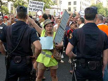 Manifestación de afectados por la estafa de Afinsa y Fórum Filatélico el sábado pasado en Madrid.