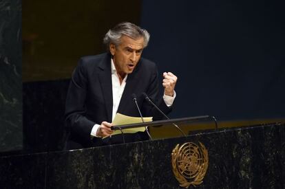 El fil&oacute;sofo franc&eacute;s Bernard-Henri Levy, en su discurso de inauguraci&oacute;n.