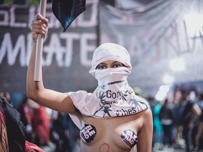 Ato "Ele Não" em protesto contra a candidatura de Jair Bolsonaro, em setembro de 2018.