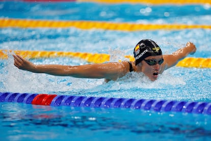 Mireia Belmonte, durante la final.