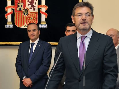 El ministro de Justicia en funciones, Rafael Catalá.