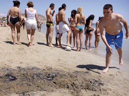 La playa del Postiguet de Alicante