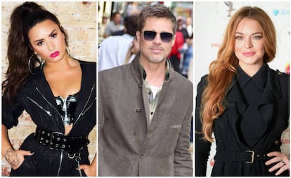 Demi Lovato, Brad Pitt y Lindsay Lohan.