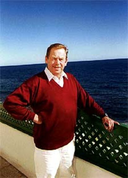 Václav Havel, durante unas vacaciones en Lanzarote hace un año.