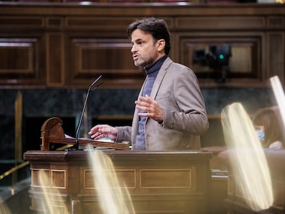 El presidente del grupo parlamentario de Unidas Podemos, Jaume Asens el pasado noviembre en el Congreso.