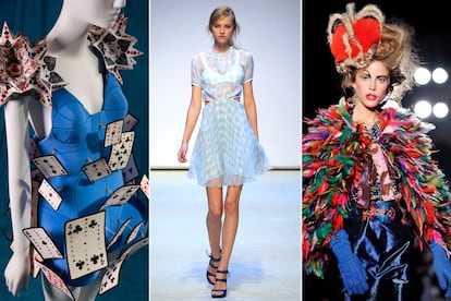 Alicia en el País de las Maravillas

El derroche de imaginación que propone Lewis Carroll da pie a diseños locos y extravagantes como los de Manish Arora (izquierda) o Vivienne Westwood Red Label (dcha).