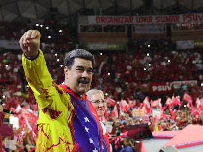 Nicolás Maduro y su esposa, Cilia Flores, en un evento del partido socialista de Venezuela,  el fin de semana pasado, en Caracas,