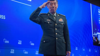 El exministro de Defensa chino Li Shangfu, en el foro de Diálogo Shangri-La en Singapur, el 4 de junio de 2023.
