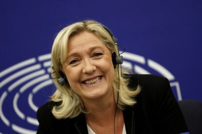 Marine Le Pen, el pasado d&iacute;a 10 en la sede del Parlamento Europeo.