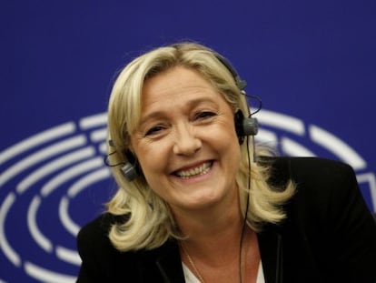 Marine Le Pen, el pasado d&iacute;a 10 en la sede del Parlamento Europeo.