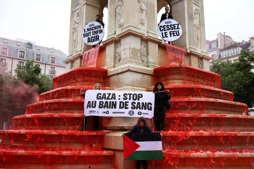 Manifestación en París en apoyo a Palestina, este miércoles.