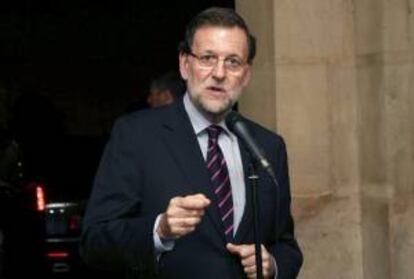 El presidente del Gobierno, Mariano Rajoy, en una comparecencia ante los medios de comunicación. EFE/Archivo