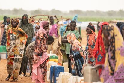 Vistas generales en el Campamento Ecole que acoge a refugiados sudaneses en Adr, Chad, 23 de agosto de 2023.