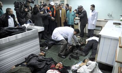 Víctimas del atentado, en un hospital de Damasco.
