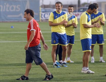 Cazorla, durante su último entrenamiento con el Villarreal.