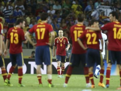 Un momento de la semifinal contra Italia.