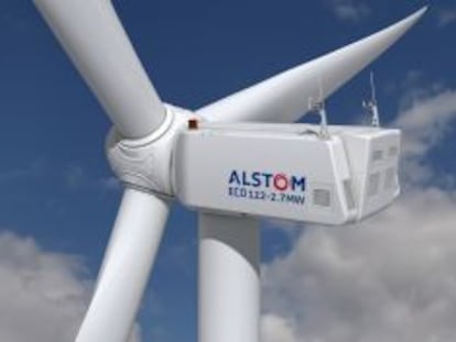 Instalación de generación eólica de Alstom.