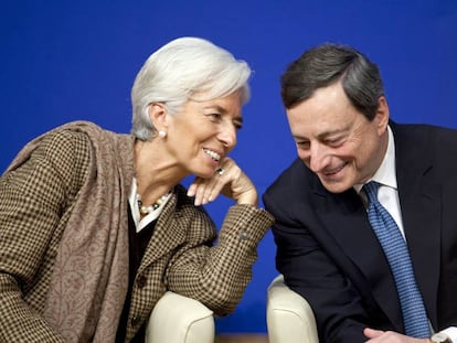 Christine Lagarde y Mario Draghi