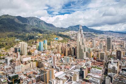 Vista aérea de Bogotá.