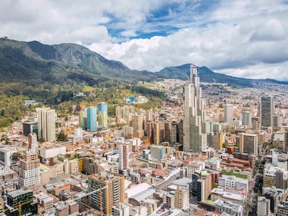 Vista aérea de Bogotá.