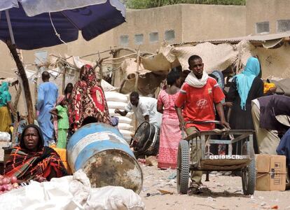 Una escena del mercado semanal de Bol, en la regón del Lago (Chad).