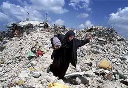 El campo de refugiados de Yenín, después de ser arrasado por tropas israelíes en abril.