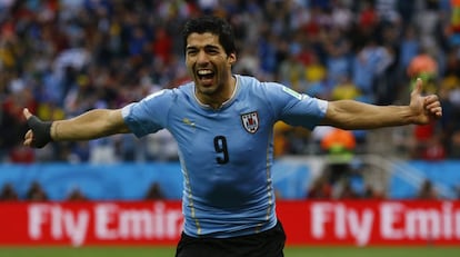 Luis Suárez, o artilheiro da seleção uruguaia.