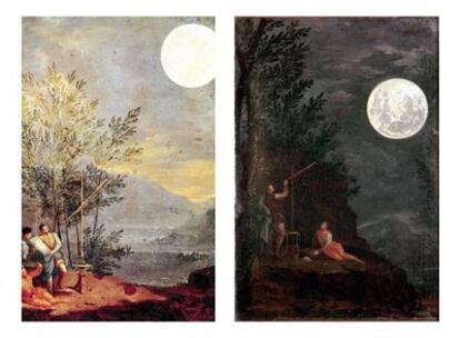 Pinturas de la serie 'Observaciones astronómicas', de Donato Creti.