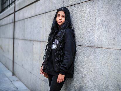 Elidia, estudiante de 16 años, en Madrid.