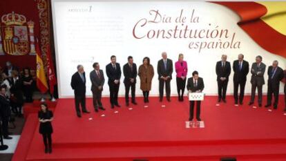 Celebración del 35 aniversario de la Constitución en la Puerta del Sol.