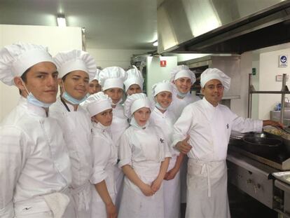 La escuela de Bilbao y la cocina colombiana