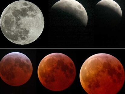 El eclipse, visto desde el monte Vodno, al sur de Skopie, la capital de Macedonia.