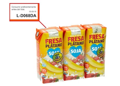 Bebida de soja retirada por Mercadona de sus tiendas por contener proteína de leche