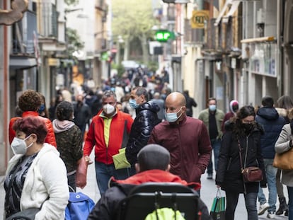 El centre d'Olot aquest divendres.