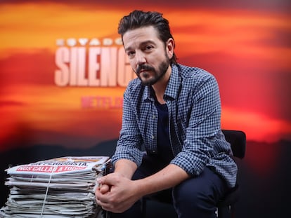 Diego luna durante una entrevista por el estreno del documental 'Estado de Silencio', el 14 de octubre en Ciudad de México.