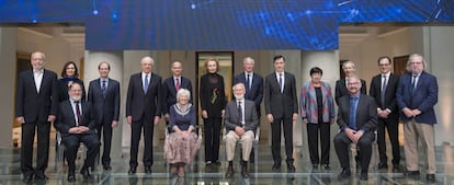 Los 14 galardonados con el Premio Fronteras del Conocimiento de la Fundación BBVA.