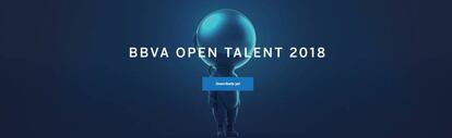 Captura de la página web del concurso BBVA Open Talent