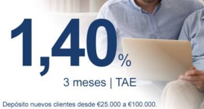 Nuevo depósitos de BFS a tres meses al 1,40% TAE.