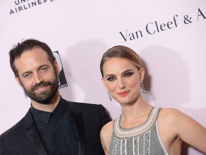 Benjamin Millepied y Natalie Portman, en la gala de recaudación de fondos de LA Dance Project en 2019.