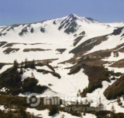 Nieve en los Cárpatos.