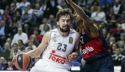 Llull en en último partido del Madrid en la Euroliga.