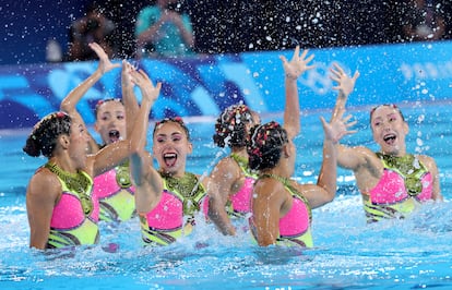 El equipo de natación artística de México en los Juegos Olímpicos