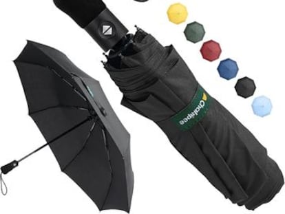 Paraguas plegable antiviento en ocho colores. SOLO 15,99€. Ahora con un 11% de descuento