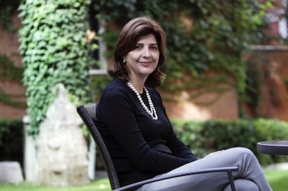 María Ángela Holguin, canciller de Colombia, en la Embajada en Madrid.